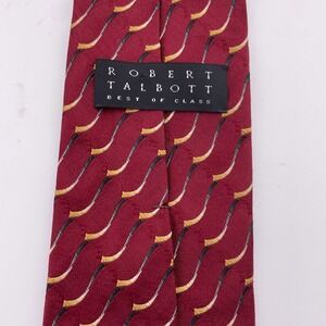 Robert Talbott Best Of Class Men's‎ Red Patterned Luxury Designer Silk Necktie